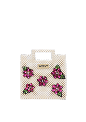 Weevy รุ่น PEONY SHOPPING BAG กระเป๋าลูกปัด กระเป๋าแฟชั่น งานhandmade แบรนด์คนไทย