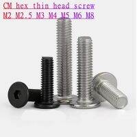 5/10/50X CM thin flat hex screw M2 M2.5 M3 M4 M5 M6 M8 304 A2 Stainless Steel with black Ultra Thin Flat Wafer Head Screw Bolt