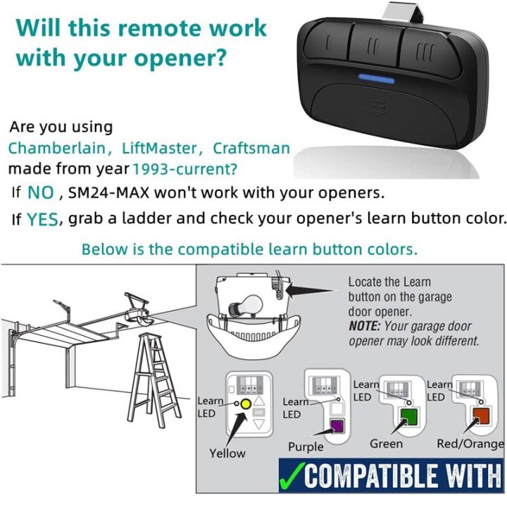 universal-garage-remote-310-315-390mhz-garage-door-commands-chamberlain-liftmaster-for-893max-remote-control