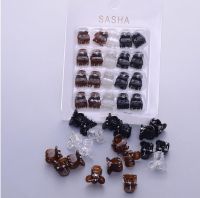 20 pcs/sets Fashion European Crab Hair Claw Clip Girls Black Clear Brown Plastic Mini Hairpin Claws Hair Clip Clamp For Girl