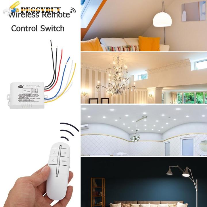 Remote Control Switch Remote Lamp Control On/off 3 Way Wireless Remote  Control Switch Led Light Lamp 180-240V 3 Way ON/OFF Digital RF Remote  Control Switch Wireless 