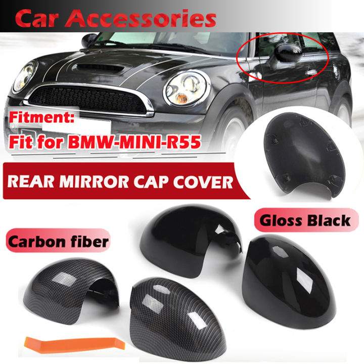 สัมผัสกระจกมองหลังฝาครอบปีกกระจกมองข้างหมวกแทนที่เหมาะสำหรับ-bmw-mini-cooper-r55-r56-r57-r58-r59อุปกรณ์เสริมในรถยนต์