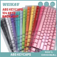 WEIKAV 104 Keycaps สำหรับคีย์บอร์ดแบบกลไกกุญแจหมวกแก็ป ABS สำหรับ RK61 RK71 61/71/87/104 Keys Caps OEM Profile