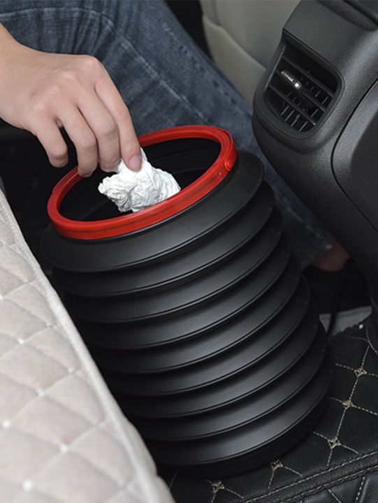 hot-dt-car-retractable-magic-bucket-4l-folding-garbage-bin-multifunctional-storage