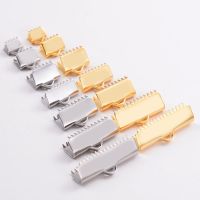 20Pcs/Lot Stainless Steel Crimp End Beads Buckle Tips Clasp Cord Flat Cover Clasps DIY Bracelet Connectors For Jewelry Making