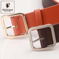 KinGrace-เข็มขัดแฟชั่น เข็มขัดผู้หญิง เข็มขัดหนัง ยอดนิยม เรียบง่าย พร้อมส่ง KP-637