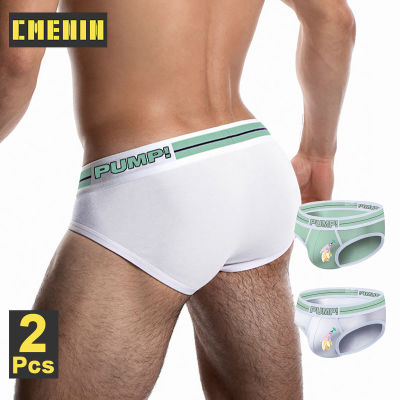 CMENIN PUMP 2Pcs ใหม่ผ้าฝ้าย Jockstrap ชุดชั้นในชายสั้นแห้งเร็วชุดชั้นในเซ็กซี่กางเกงในชายกางเกงในชายกางเกง Mens PU038