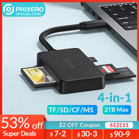 PHIXERO USB A Type C 3.0เครื่องอ่านการ์ดหน่วยความจำ Multi Lector Adapter สำหรับ Micro SD SDHC SDXC MMC TF CF MS Pro Duo Stick Switch กล้อง