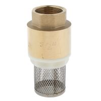 Brass Foot Valve Mesh Check Valve With Strainer Filter Installed at a pump or at the bottom of a pipe line