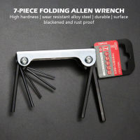 Allen Wrench WR017023 7 Piece Folding Cr-V Multi Size Home Portable Repair Hex Wrench Set