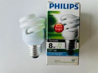 *PHILIPS หลอดเกลียวสั้น หลอดไฟ เกลียว ขนาด 8W ขั้วหลอด E27 cap โทนแสงขาว รหัส 460092