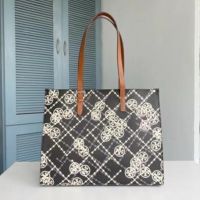 2023 new Tory Burch Latest T Monogram Winter Limit Two Sizes Leather Tote Bag