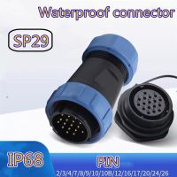 SP29 Waterproof Connector IP68 Male Plug and Female Socket Panel Mounting Wire and Cable Connector Aviation Plug