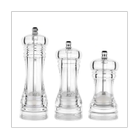 Acrylic Salt and Pepper Shakers Grinder Transparent Adjustable Coarseness By Ceramic Rotor Kitchen Accessories