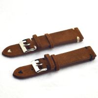 ❄✳⊕ Hight Quality Watch Band Genuine Leather 18mm 20mm 22mm Men Women Brown Watch Strap Steel Pin Buckle Watchband KZSD08