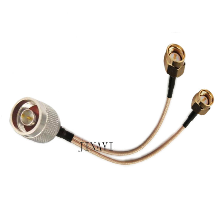 1pc N Plug Male to 2 SMA Male Connector RF RG316 Pigtail Y Extension Cable 10/15/20/30/50cm /1m