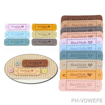 【LZ】☼☼┅  PU Leather Inglês Letter Labels Handmade DIY Costura Chapéus Sacos Tags Acessórios de Decoração do Vestuário 20Pcs