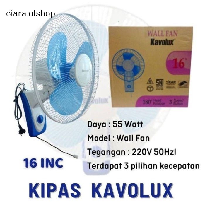 Kipas Angin Dinding 16 Inch Kavolux Lazada Indonesia 8670