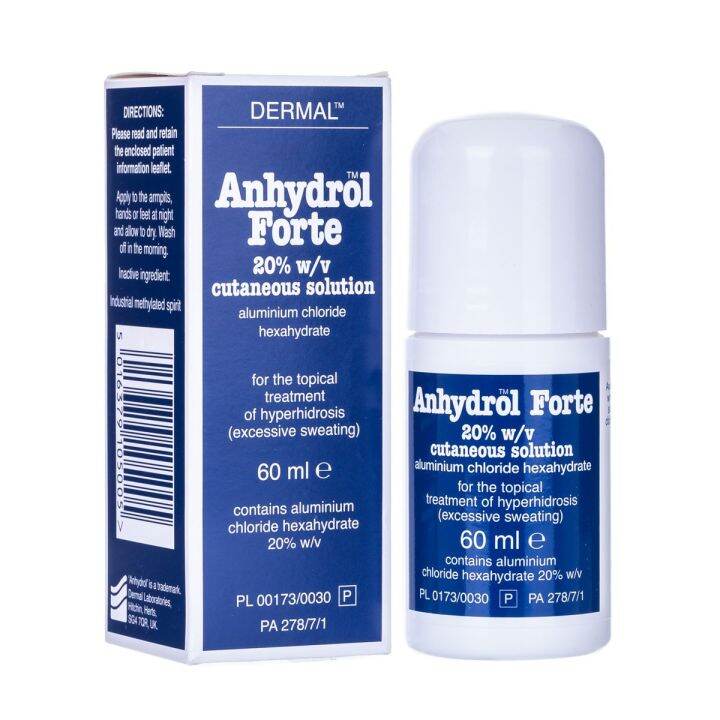 Anhydrol 60ml Driclor Expiration 04/2026 Treatment for Hyperhidrosis