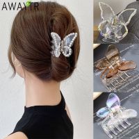 โปร่งใสผีเสื้อกรงเล็บ Hairpin น่ารักคว้า Barrettes Hairgrips สำหรับผู้หญิงสาวหวานจัดแต่งทรงผมเครื่องมือผม Accessories2022