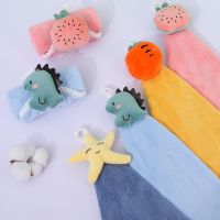 【DT】hot！ Cartoon for Child Coral Fleece Hangable Thicken  Absorbent Hand Cleaning Rag Handkerchie