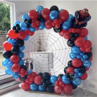 1Set Marvel Spiderman Foil Balloons Black Red Latex Balloon Garland Arch Kit Kids Birthday Party Supplies Baby Shower Decor Balloons