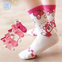 LS KAOS Kaki Anak Perempuanเด็กผู้หญิงถุงเท้าผ้าฝ้ายเด็กหลอดกลางน่ารักและหวาน (5ชิ้น)