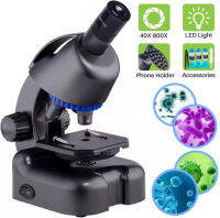 จัดส่งฟรี กล้องจุลทรรศน์สำหรับเด็กสายวิทย์ สเต็ม Microscope educational series with LED 100X 400X and 1200X เหมาะกับเด็กปฐมวัยขึ้นไป