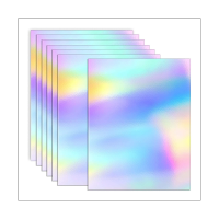 Metallic Holographic Card Shiny Mirror Paper Sheets Replacement Accessories Reflective Post Board Size 8.5 X 11 Inch 50 Pack