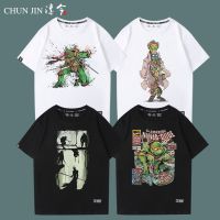 2023High quality new style original cotton Teenage Mutant Ninja Turtles T-shirt Raphael short-sleeved Donatello Schrader TMNT crown clothes Lange peripherals