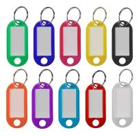 【DT】 hot  10 Pcs Plastic Custom Split Ring ID Key Tags Labels Key Chains Key Rings With Split Ring Numbered Name Baggage Luggage Tags