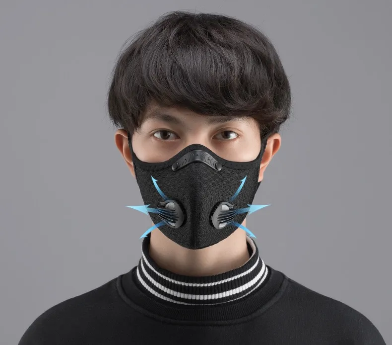 Women and men Anti-dust Cycling Face Mask Filter PM2.5 Anit-fog