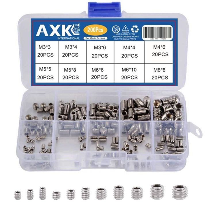 axk-200pcs-allen-head-socket-hex-set-grub-screw-assortment-cup-point-stainless-steel-m3-m4-m5-m6-m8-with-plastic-box