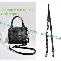 Adjustable Black Leather Links Chain Bag Strap For Designer Women Handbag Lady Purse Shoulder Carry Belt Replacement