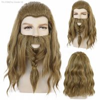 Beard Wig Thor Christmas Santa Claus Harry Potter Long Halloween Gray Wavy Gandalf Wizard Cosplay Wig Synthetic Wig for Party [ Hot sell ] Toy Center 2