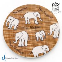 King Coaster จานรองแก้วดูดน้ำ จานรองแก้วซับน้ำ THAI ELEPHANT-02 (D10002) จานรอง จานรองแก้ว ที่รองแก้ว แผ่นรองแก้ว เซรามิก ธนบดีเซรามิค ของฝาก ของชำร่วย