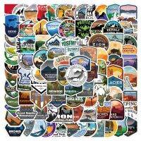 พร้อมส่ง! Camping outdoor travel การตั้งแคมป์ adventure สติกเกอร์ ตกปลา National PARK สเก็ตบอร์ด 100ชิ้น sticker