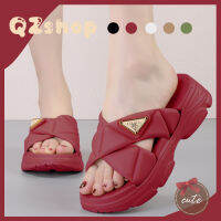 QZshop Hot สุด? รองเท้าเสริมส้นเกาหลี รองเท้าแตะสายไขว้สวยเก๋ ทรงสวยเหมือนงานห้าง ใส่สบาย เบา และยังซัพพอร์ตเท้าได้ดี หรูหราหมาเห่าสุดแม่?