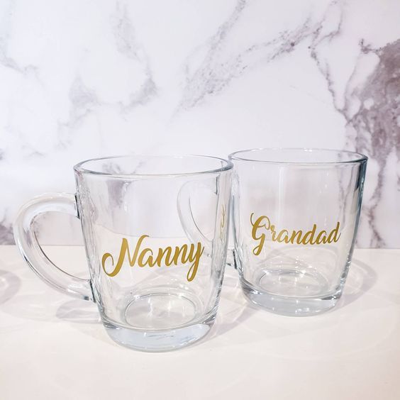 Personalized Clear Mug With Name Coffe Mug With Decal Sticker For