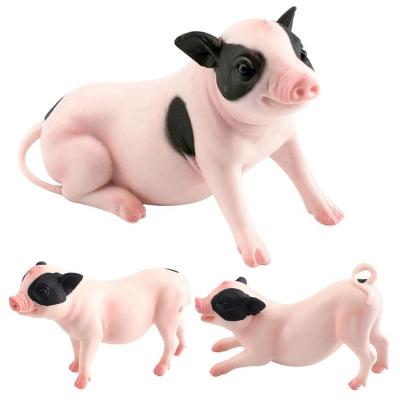 Pig Figurine Animal Model Miniature Farm Animal Toy Realistic Pig Figure for Figurines Collection Playset Toy Birthday Gifts Goodie Bag Fillers Cake Decorations Party Favors usual