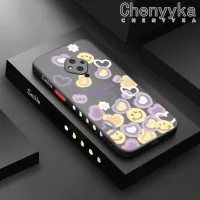 เคส Chenyyka สำหรับ VIVO S5เคส S6ลายการ์ตูนรูปรอยยิ้มรักมีน้ำค้างแข็งโปร่งใสหัวใจแบบแข็งขอบสี่เหลี่ยมด้านข้างปลอกซิลิโคนกล้องกันกระแทกเคสนิ่ม