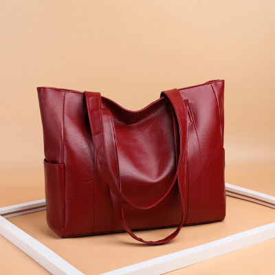 Trendy Womens Bag 2202 New European And American Retro Fashion Large Capacity Pu Womens Bag Shoulder Tote Bag 2023