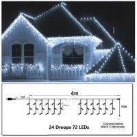 Garland Curtain Icicle String Lights 10-32 Meters Christmas Festoon With 0.3 Meter Parallel Droops For Home New Year 2022 Decor