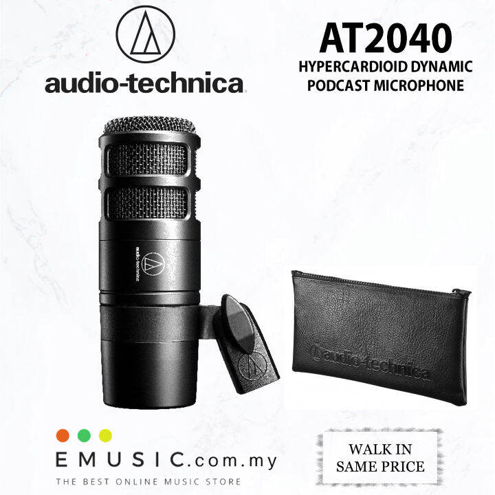 Audio Technica AT2040 Hypercardioid Dynamic Podcast Microphone (Audio ...