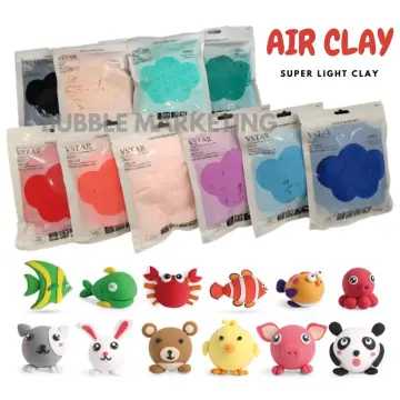 Non toxic Super Soft Light Air Dry Clay Polymer Plasticine Modelling Clay  (Colour Set of 12 / 24 / 36)