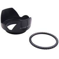 DC-SN HOOD 58Mm Screw Mount Flower Crown Lens Hood Petal Shape for 58Mm Lens Black