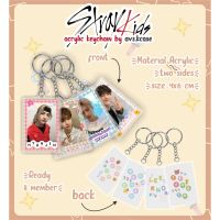 Stray Kids Member Design Two Sided Acrylic Keychain 4x6cm for Collection