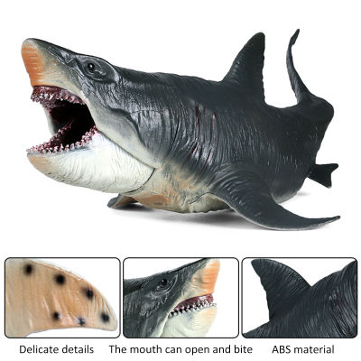 ของเล่นฉลามขนาดใหญ่จำลองสูง Megalodon ของเล่นที่สมจริงสัตว์ทะเลของเล่นการรับรู้สำหรับเด็กอายุ3 + สัตว์ทะเลของเล่นการรับรู้