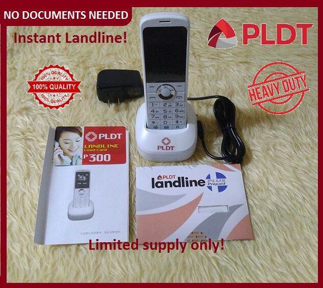 PLDT Landline Prepaid + Heavy Duty Wireless Phone + Load Lazada PH