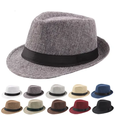 Sun Fedora Hat Cap Panama Trilby Gangster Beach Women Men